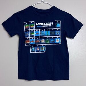 $3 add on* Small Minecraft Kids Navy Periodic Table Graphic Tee